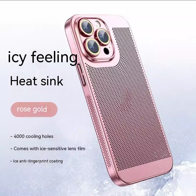 Fashion Simple Electroplating Heat Dissipation Phone Case Pink Mobile Phone Cover & Protectors electronics electroplated heat dissipation iPhone iphone cover iPhones mobile accessories mobile cover