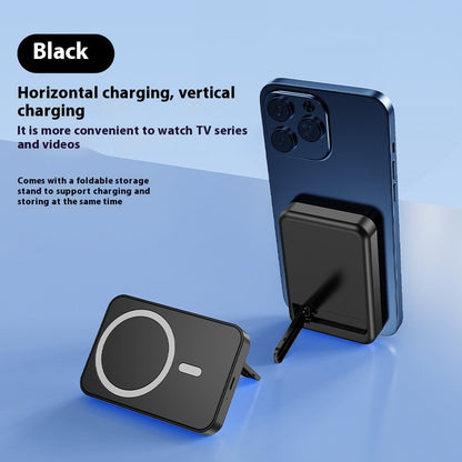 Magnetic Folding Bracket Power Bank | Innovative Design | Ultimate Portable Charger Black Wireless Power Banks apple fast charger iphone magsafe power bank wireless {{ product_collections }} {{ product_description }}