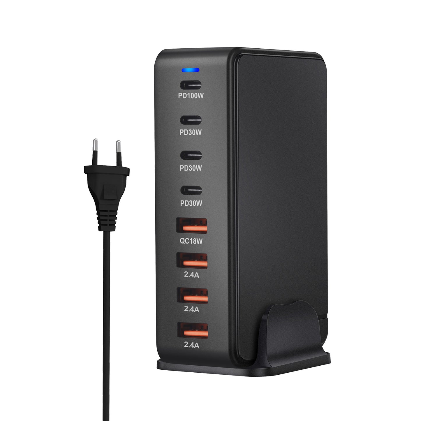 Ultra-Efficient 240W GaN Desktop PD Charger - Versatile Type-C USB - Available in Black & White 240W European Standard Black GaN Chargers C type charger desktop fast charger GaN charger multi ports New arrival portable USB {{ product_collections }} {{ product_description }}