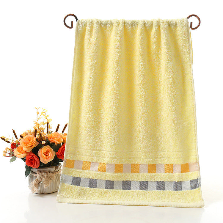 Cotton face towel Square yellow 73x33cm Towels bath towel Bedding and towels best drying bath towel cotton towels Home towels