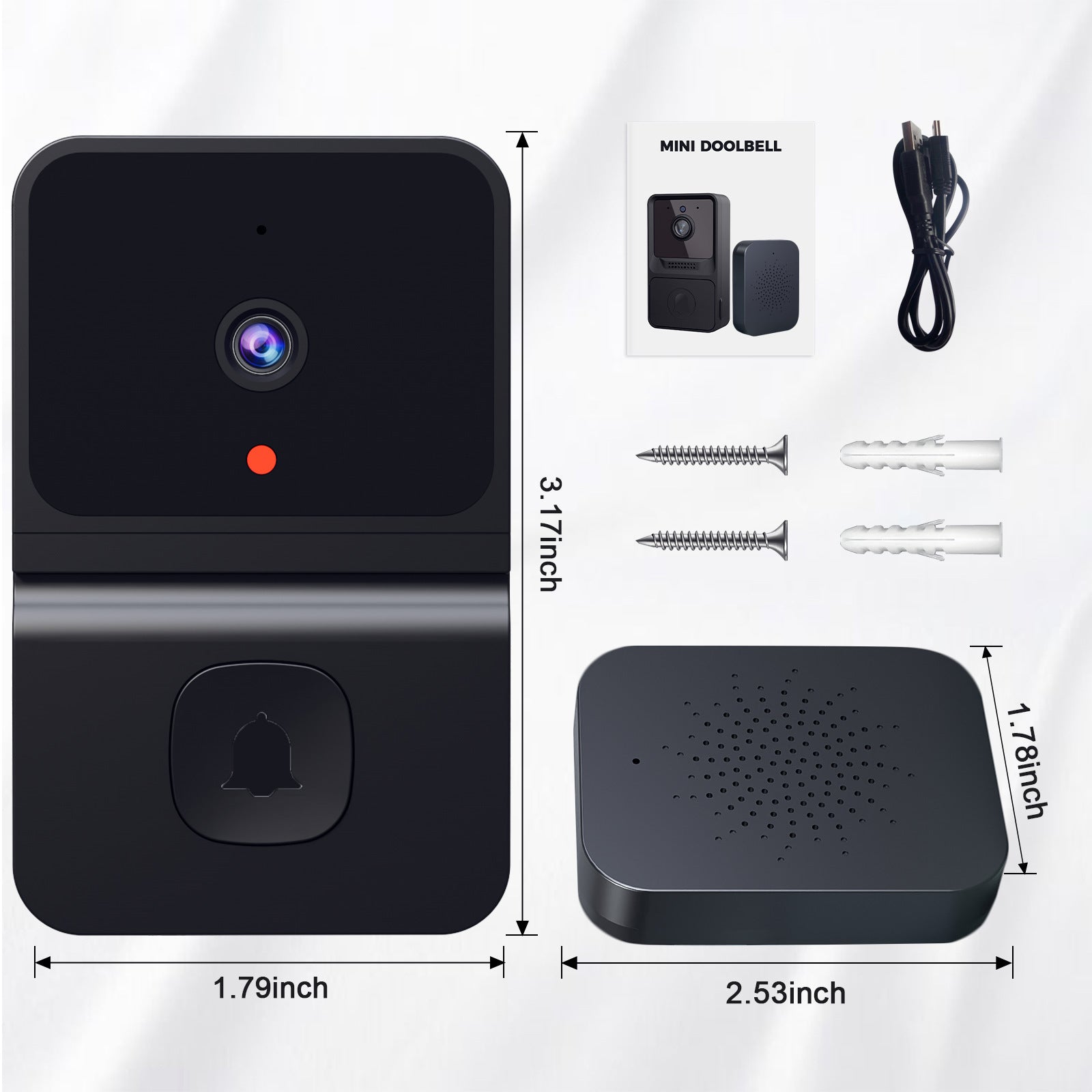 Intelligent Visual Doorbell Surveillance Camera Doorbells Doorbell doorbell with camera doorbell with mobile connected camera doorbell with wifi connected camera home home security Intercom security Security Camera