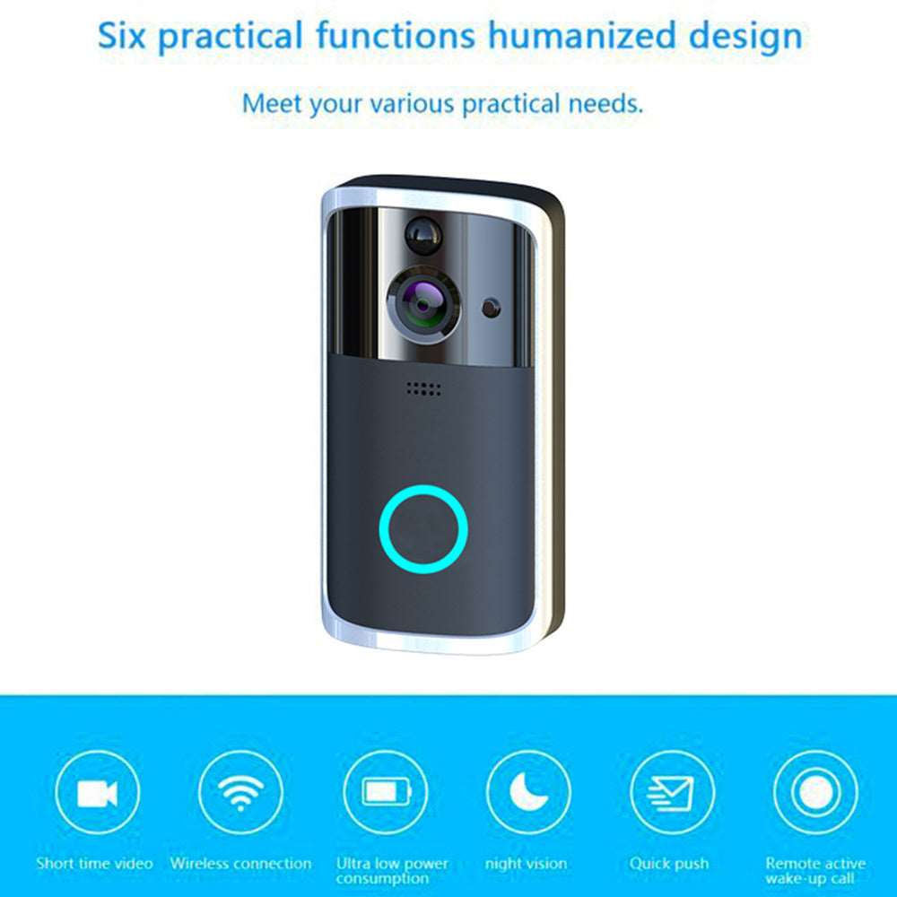 WiFi Video Doorbell Camera Doorbells Doorbell doorbell with camera doorbell with mobile connected camera doorbell with wifi connected camera home home security Intercom security Security Camera