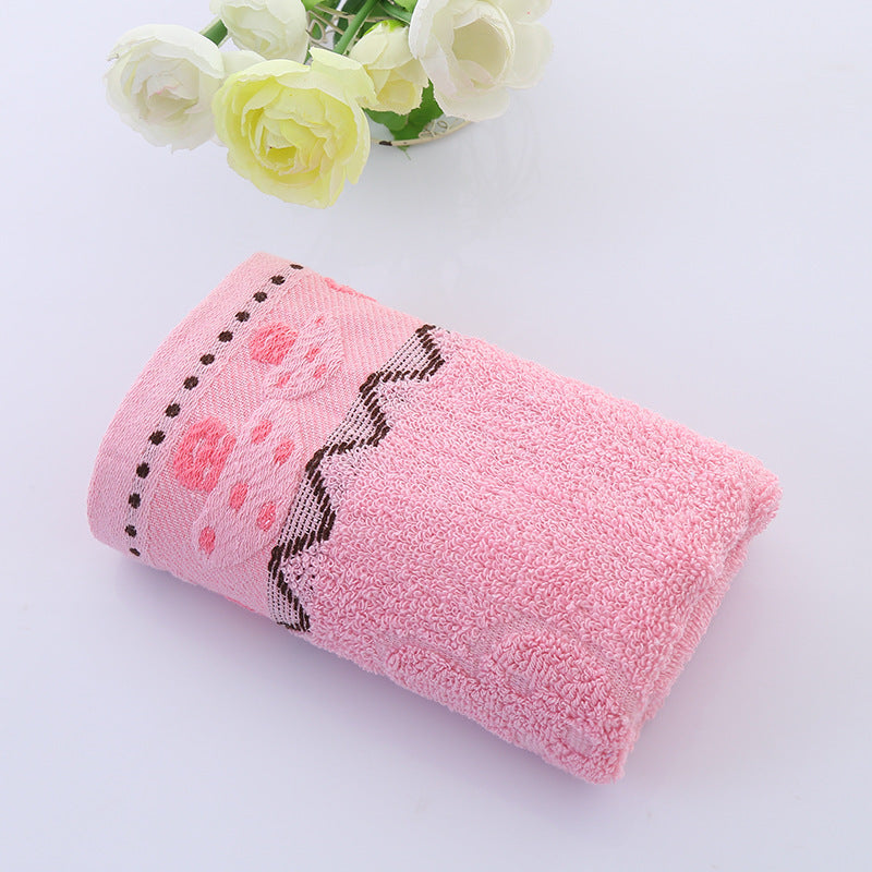 Cotton face towel Pink 73x33cm Towels bath towel Bedding and towels best drying bath towel cotton towels Home towels