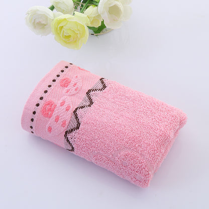 Cotton face towel Pink 73x33cm Towels bath towel Bedding and towels best drying bath towel cotton towels Home towels