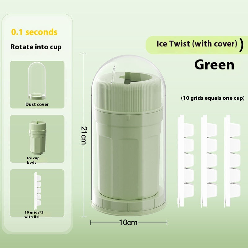 Plastic Rotating Ice Cube Mold Food Grade Household Ice-making Cup Green With Cover Ice Cube Trays beat the heat ice cube tray rotating ice cube tr