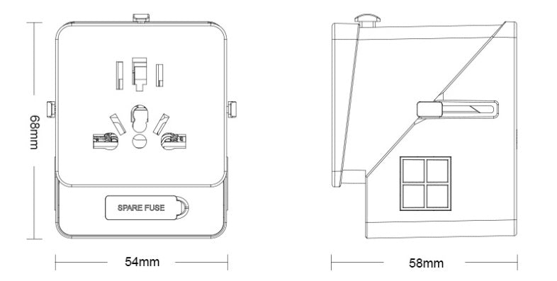 3 USB 1 Typc C International Power Travel Adapter Adapters & Converters accessories adapter c type electronics travel USB