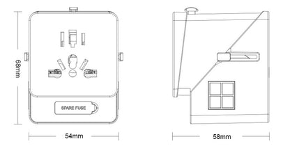 3 USB 1 Typc C International Power Travel Adapter Adapters & Converters accessories adapter c type electronics travel USB