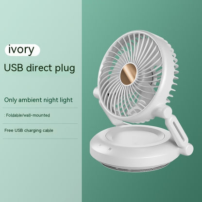 Desktop Desktop Fan Camping Office Telescopic Folding White USB Direct Plug Folding Computer Table & Accessories beat the heat desk fan rechargabe fan table fan