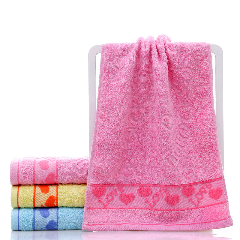 Cotton face towel Pink heart 73x33cm Towels bath towel Bedding and towels best drying bath towel cotton towels Home towels