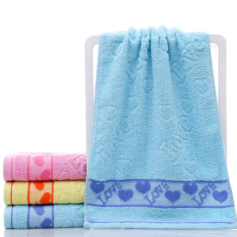 Cotton face towel Blue heart 73x33cm Towels bath towel Bedding and towels best drying bath towel cotton towels Home towels