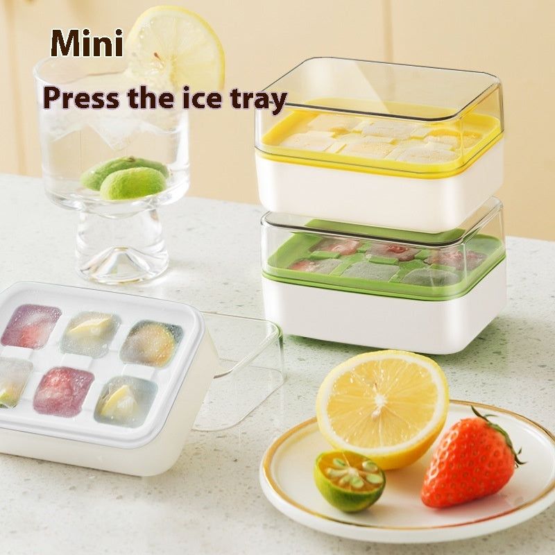 Mini Press Silicone Ice Tray Easily Removable Mold Ice-cream Mould Ice Cube Trays beat the heat button ice tray ice trays one button press