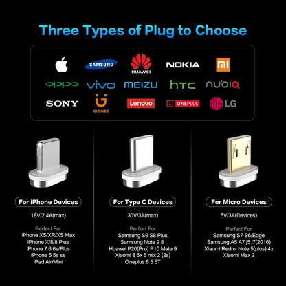 Compatible with Apple , Magnetic USB Cable Charger Charging Cables C type c type charging cable cable charging cable electronics electronics accessories fast charging magnetic USB