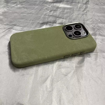 Flannel Fiber Cloth Pattern Magnetic Suction Phone Case Bean Green 0 iPhone iPhone Case Phone Cases {{ product_collections }} {{ product_description }}