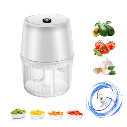 USB Rechargeable Electric Garlic Press Portable Wireless Food Chopper Mini Complementary Food Mixer Kitchen Gadgets Choppers & Slicers chopper electric garlic mincer ginger chopper kitchen vegetable chopper