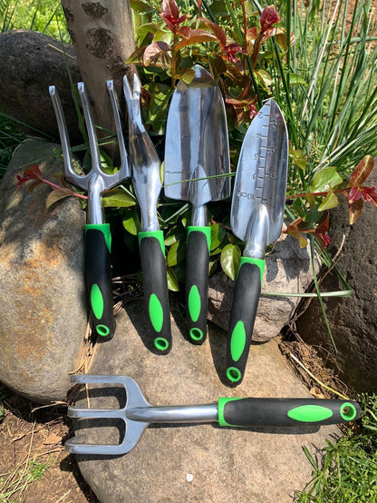 Garden Supplies 9-piece Aluminum Alloy Set, Silicone Two-color Handle Shovel Gardening Tools Garden Tools garden garden tools gloves shovel set home shovel set with bag