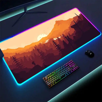 Luminous LED Lighting Mouse Pad Desk Mat computer Computer Accessories computer table accessories Computers Computers & Accessories electronics Electronics & Gadgets electronics accessories Luminous LED Lighting Mouse Pad RGB mouse and keyboard mat for computer table