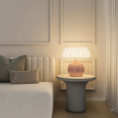 Elegant Cream Mushroom Desk Light Table Lamps ambientlight cozylighting creamlamp decorativelamp elegantlighting interiordesign mushroomlamp sophisticateddecor tablelamp whimsical {{ product_collections }} {{ product_description }}