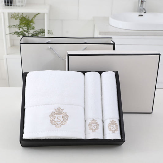 Simple Cotton 2 Towel 1 Bath Towel Set