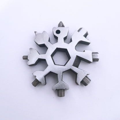 Snow 18 In One Multi-Function Tool Card Combination Model420 Stainless steel Sliver Home Tools home home tools Screw Driver Snowflake wrench