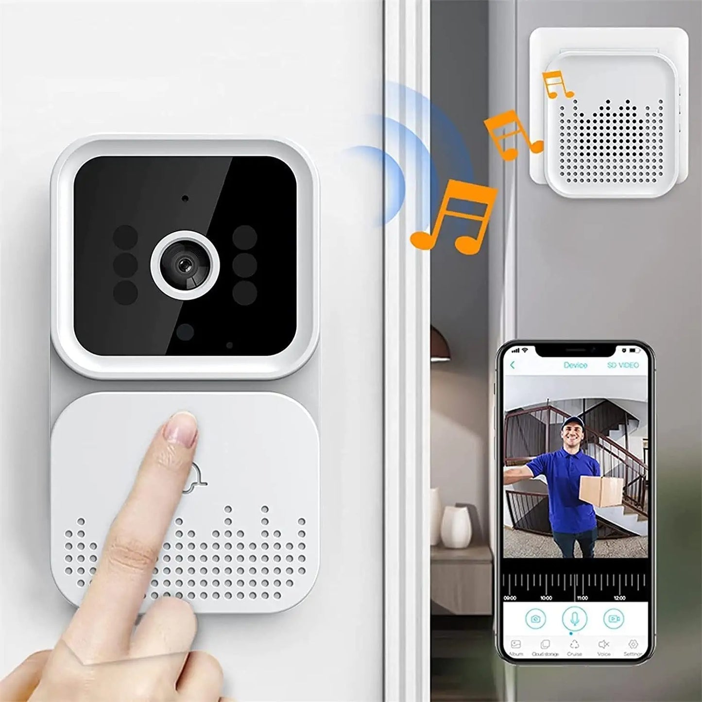 Video Doorbell Wireless Wifi Intercom System Home Monitor Remote Camera Doorbells Doorbell doorbell with camera doorbell with mobile connected camera doorbell with wifi connected camera home home security Intercom security Security Camera