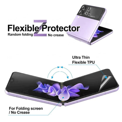 For Samsung Galaxy Z Flip 3 5G Soft Hydrogel Screen Protector Film/HD Lens Cover Mobile Phone Cover & Protectors Case electronics electronics accessories mobile protector mobile case mobile phone mobile phone accessories mobile phone case mobile phone cover mobile phone safety mobile phone screen protector Samsung