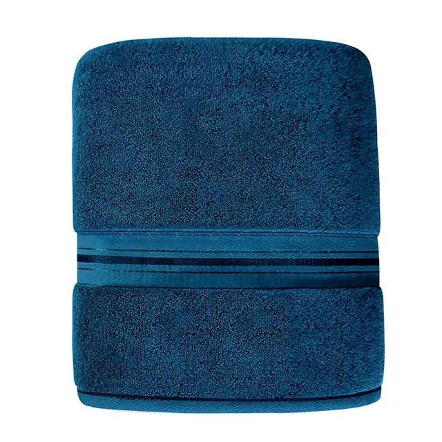 Absorbent Bath Towel Navy blue 70cmX150cm 6 Towels bath towel Bedding and towels best drying bath towel cotton towels Home towels