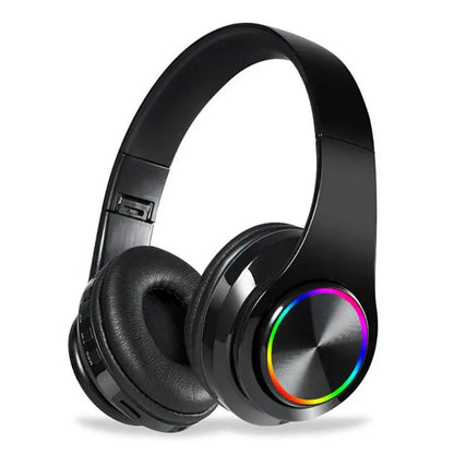 Rainbow LED Wireless Bluetooth Headphones with Deep Bass Stereo and Microphone Headphones & Earbuds bluetooth bluetooth headphones Headphone Wireless Headphones