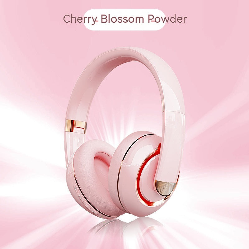 Bluetooth Wireless Headphones With Microphone Cherry Blossom Pink Headphones & Earbuds 64 hours play time best play time bluetooth earbuds bluetooth headphones Bluetooth Wireless Earbuds Consumer Electronic earbud earbuds electronics free shipping freeshipping gaming headphone headphone headphones