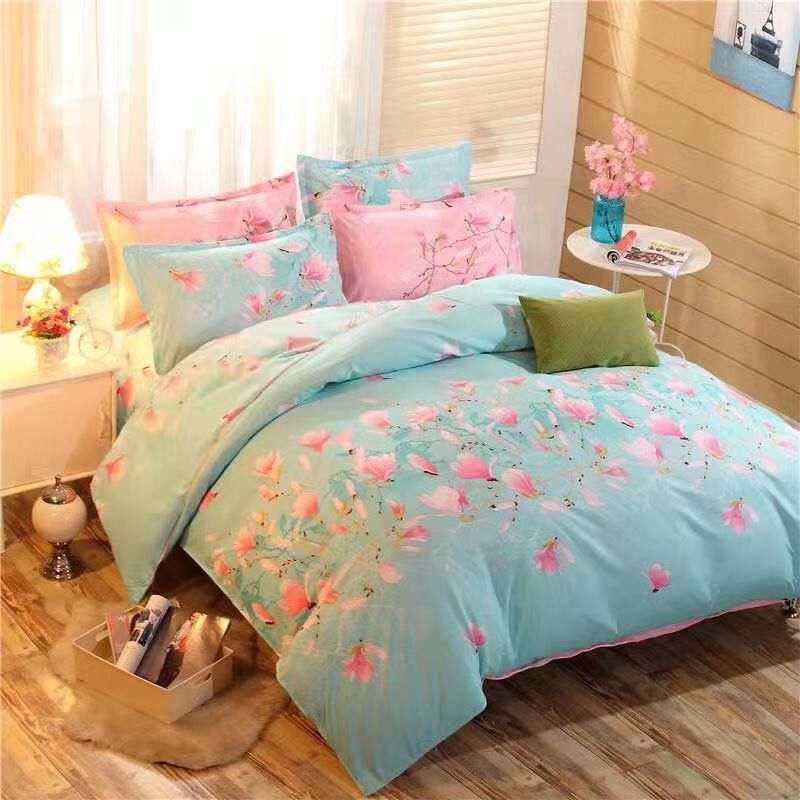 Four-piece Set Duvet Cover One-piece Single Double Thick Bed Sheet Three-piece Set Bed Sheets bed sheet bedding duvet cover home modal fiber quilt cover