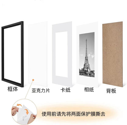 Simple Photo Frame Acrylic 10-piece Set 11148 Combination Black Photo Frame Photo frames decor home photo frame