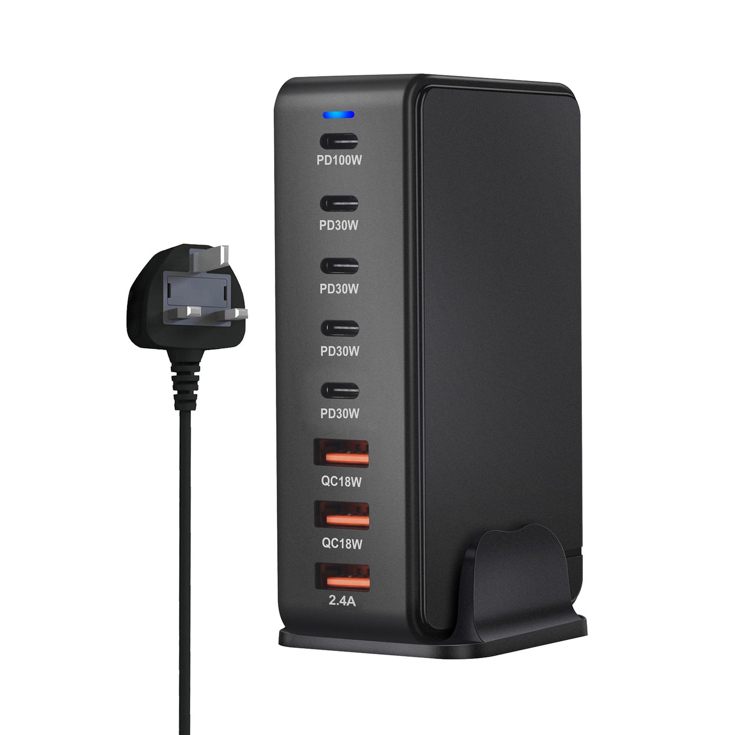 Ultra-Efficient 240W GaN Desktop PD Charger - Versatile Type-C USB - Available in Black & White 268w British Standard Black GaN Chargers C type charger desktop fast charger GaN charger multi ports New arrival portable USB {{ product_collections }} {{ product_description }}