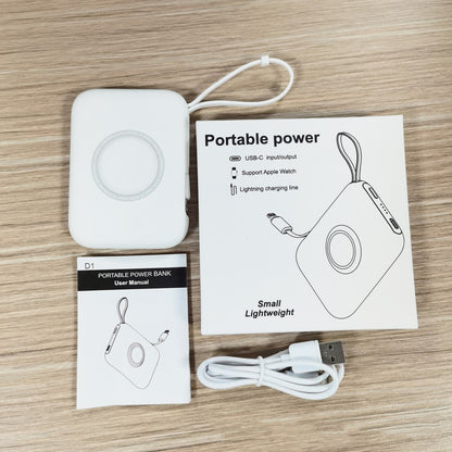 5000mah Portable Three-in-one Power Bank With Cable Power Banks 5000 mAh apple watch C type electronics mini power bank