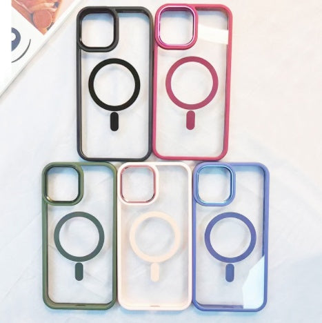 Magnetic Transparent iPhone Case | Silicone Protective Cover | Fashion & Simplicity iPhone cases fall protection iPhone iPhone case lens protection lens protector lens protectors magsafe new arrival plastic PTU vibrant {{ product_collections }} {{ product_description }}