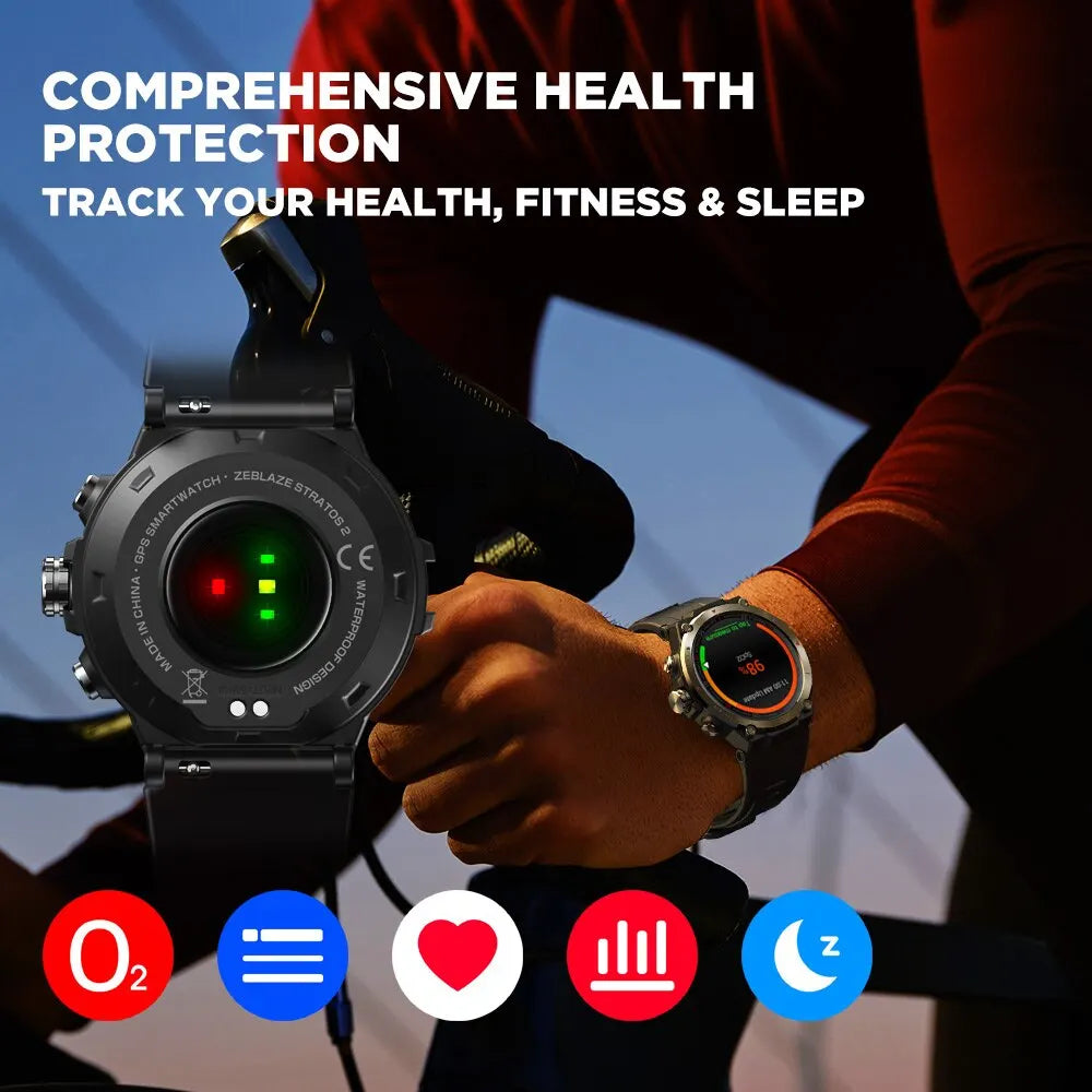 GPS Smart Watch AMOLED Display 24h Health Monitor 5 ATM Long Battery Life Smartwatch for Men Smart Watches electronics smart watch