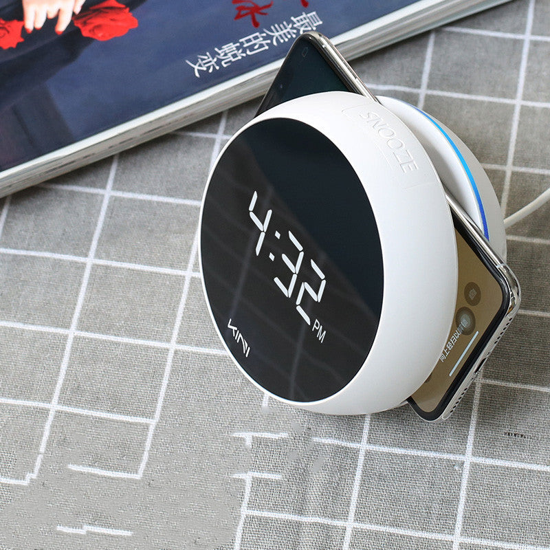 K5 Wireless Clock Charger | Fast Wireless Charging | Multifunctional Alarm Clock K5 white Wireless Chargers 2025 charger clock design digital New arrival table clock wireless charger {{ product_collections }} {{ product_description }}