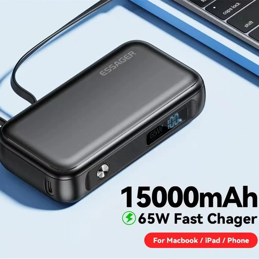 15000mAh Large Capacity Digital Display Mobile Power Supply Power Banks 15000 mAh C type electronics fast charging portable power bank USB