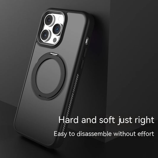 Rotating Bracket Magnetic Suction Phone Case | Frosted Heat Dissipation | Drop-resistant iPhone cases back stand iPhone iPhone case lens protection lens protector lens protectors magsafe new arrival phone case with stand premium stand with stand {{ product_collections }} {{ product_description }}