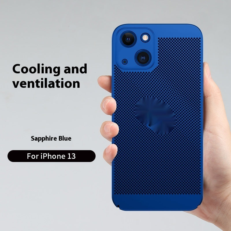 Matte Solid Color Heat Dissipation Phone Case | Drop-Resistant & Fingerprint-Resistant Sapphire Blue iPhone cases breathable heat dissipation iPhone iPhone case luxury new arrival premium {{ product_collections }} {{ product_description }}