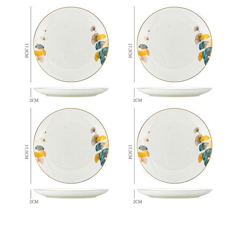 Dinner Plates Ceramic Steak Plate Web Porcelain 7in moonlight 4PCS Dinner Sets bowls ceramic plates dinner set dinning table home plates