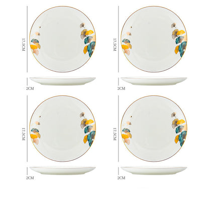 Dinner Plates Ceramic Steak Plate Web Porcelain 7in moonlight 4PCS Dinner Sets bowls ceramic plates dinner set dinning table home plates