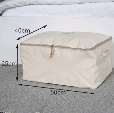 Thick canvas storage box clothes finishing storage bag with cover zipper quilt storage bag Large Storages & Racks blanket foldable home organizer quilt storage