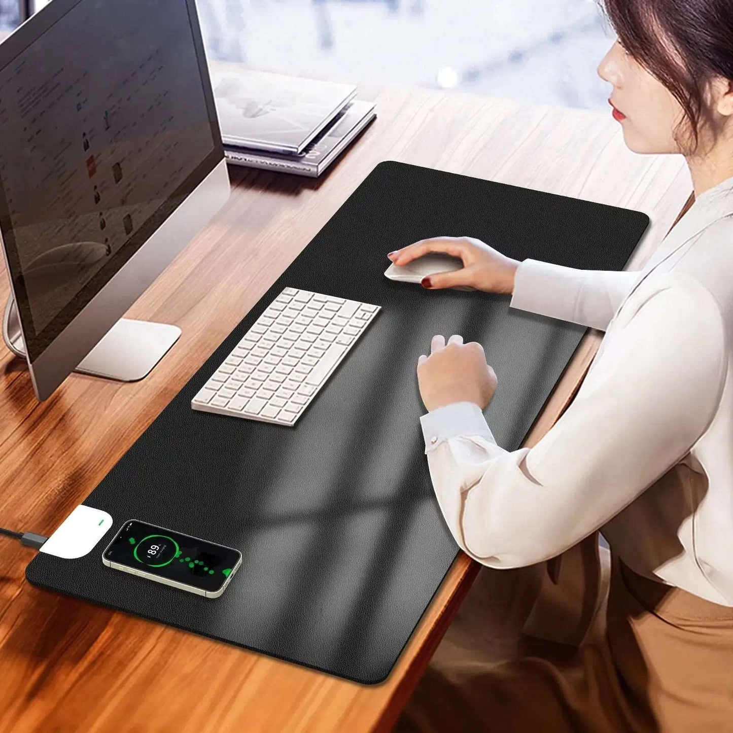 Wireless Charging Desk Mat Computer Table & Accessories computer table electronics electronics accessories wireless charging desk mat