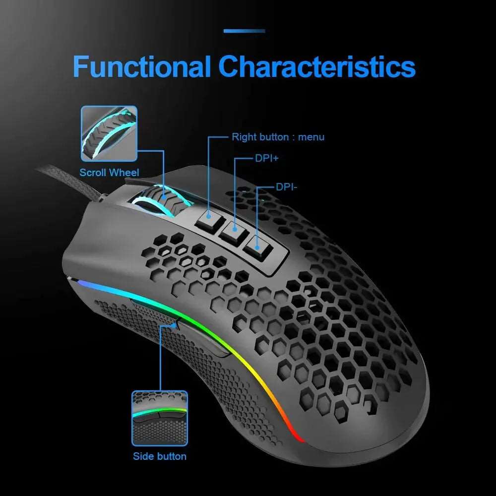 Ultralight Honeycomb Mouse Keyboards & Mouse computer accessories electronics electronics accessories gaming mouse laptop accessories mouse for laptop