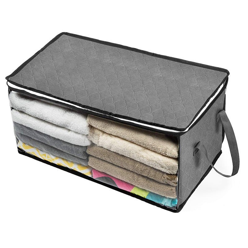 Non-woven Quilt Storage Bag Clothing Storage Grey Storages & Racks clothes home organizer quilt storage wardrobe