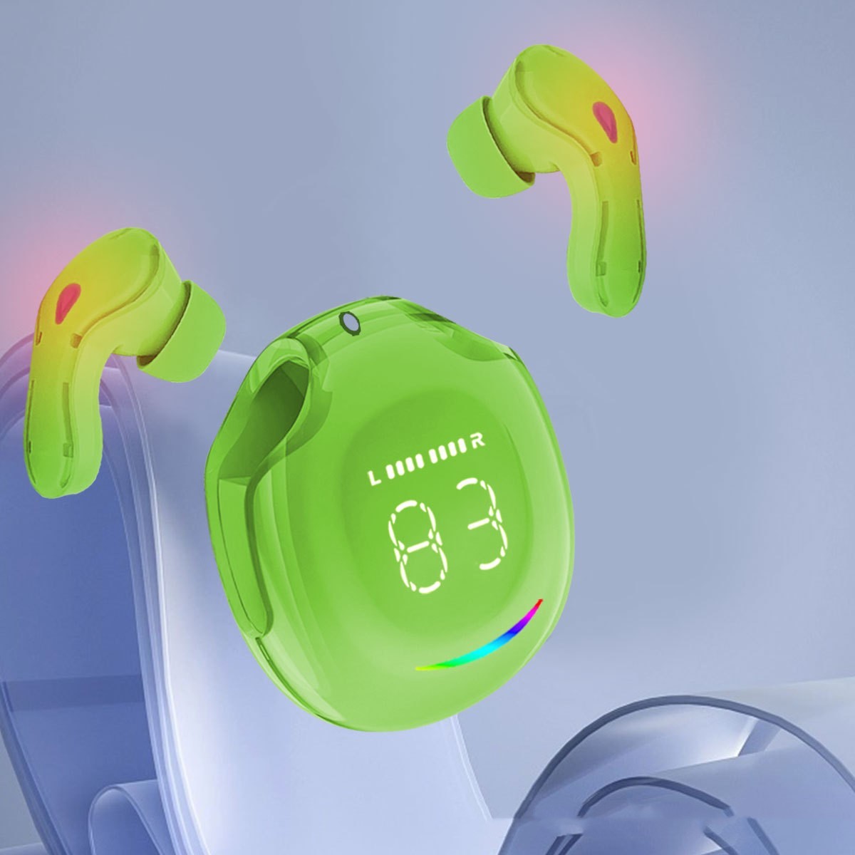 High Sound Quality Ultra-long Life Battery Wireless Bluetooth Headset Emerald Green Headphones & Earbuds audio bluetooth earphone electronics longbattery waterproof