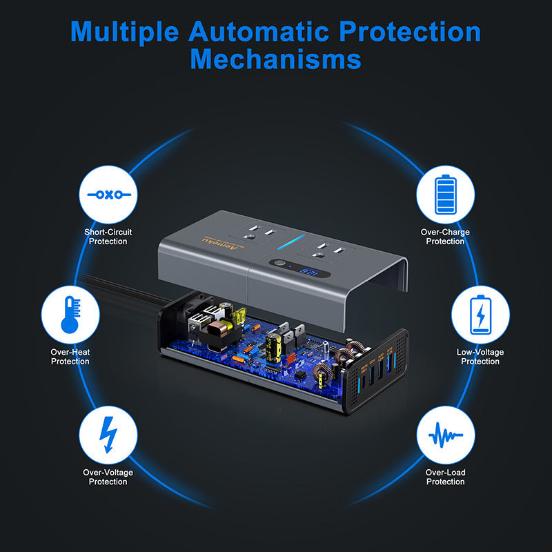 200W Car Inverter – Super Fast Charge USB Power Adapter with Cigarette Lighter Socket Mobile chargers for cars Car Charger for Laptops Car Inverter 200W Fast Charge Car Inverter Multi-Device Car Charger PD Charger for Car USB Power Adapter Vehicle Power Adapter {{ product_collections }} {{ product_description }}