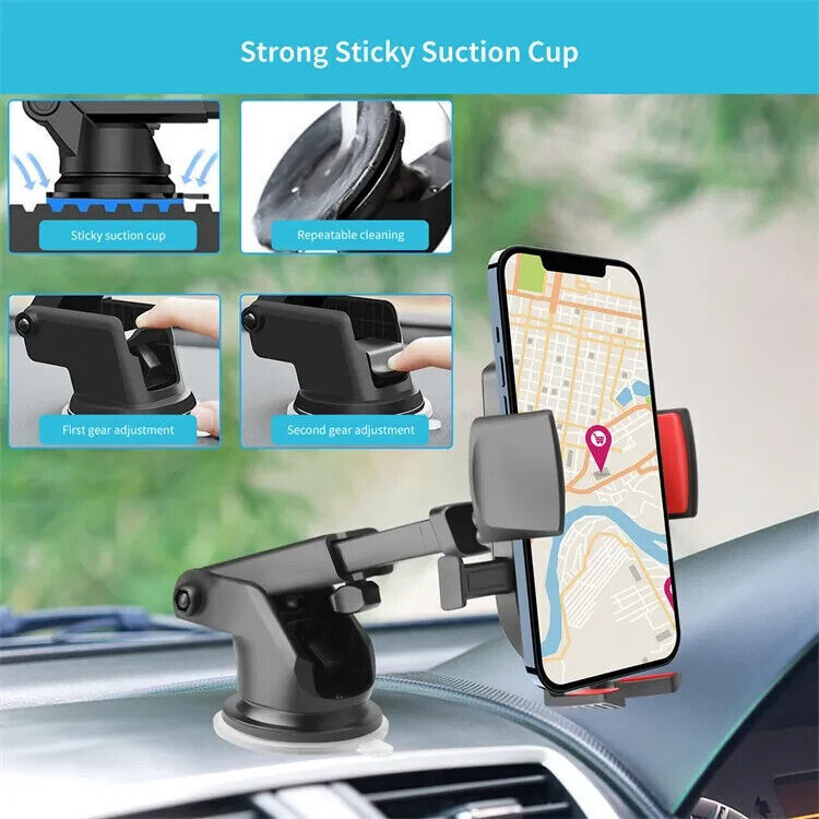 Universal 360° Car Phone Holder – Strong Suction, Rotating Mount for Dashboard & Windscreen Mobile phone holders 360 360° Rotation Phone Holder Car Phone Holder Dashboard Phone Mount Hands-Free Car Mount phone holder secure Strong Suction Cup Phone Holder UniversalMount {{ product_collections }} {{ product_description }}