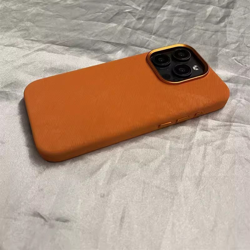 Flannel Fiber Cloth Pattern Magnetic Suction Phone Case Orange 0 iPhone iPhone Case Phone Cases {{ product_collections }} {{ product_description }}