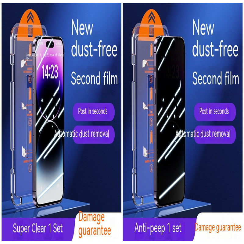 Dust-Free Warehouse Artifact for Screen Protector | Full Screen Protection | Anti-Dust, Anti-Fingerprint Set 2pcs iPhone Screen Protectors 8K 9H anti dust anti scratch anti spy double protection easy install HD iPhone privacy protector privacy screen scratch resistant screen protector tempered {{ product_collections }} {{ product_description }}