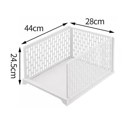 Wardrobe Storage Layered Partition Wardrobe Storage Box White 24.5x28x44cm Storages & Racks clothes home layer organizer storage tidy wardrobe